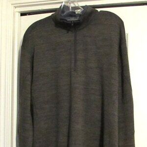 Men's KUHL BORN IN THE MOUNTAINS Brown Long Sleeve Quarter Zip Shirt  Size XL